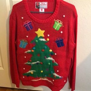 S/M, Red light up Christmas sweater